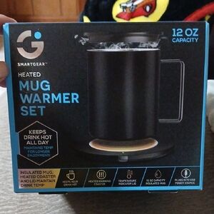 SmartGear Black Heated Mug Warmer Set